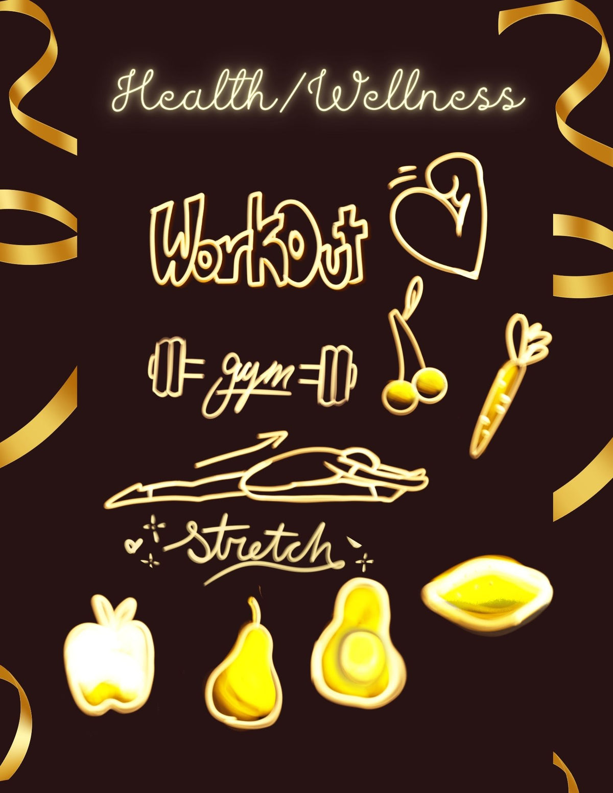 Golden Vision Board Supplies Kit
