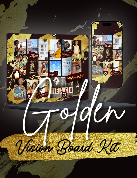 Golden Vision Board Supplies Kit