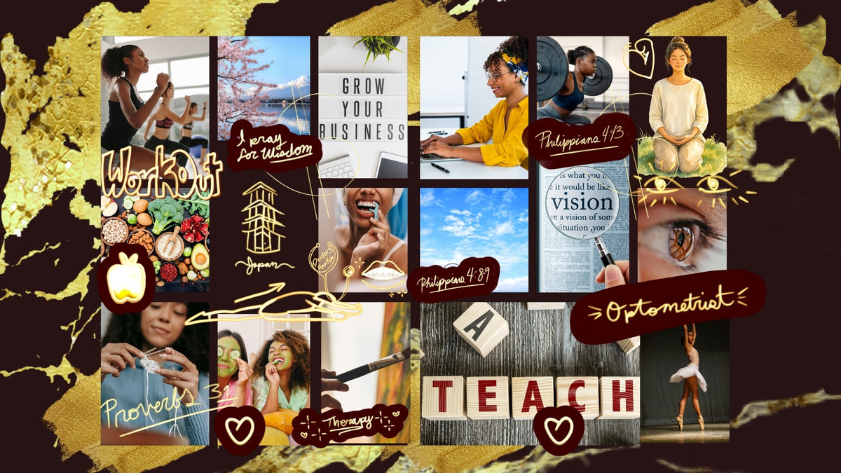 Golden Vision Board Supplies Kit